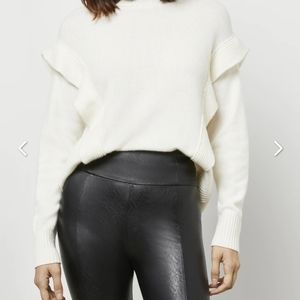 Bcbgmaxazria faux leather leggings size L